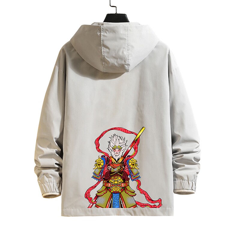 JK65203-P45连帽夹克男大码胖子棒球服上衣外套砖墙挂拍,男装夹克,电商A040A