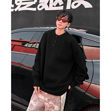 美式复古亨利领毛衣男秋冬款潮流毛线衣慵懒风针织衫MY0643-P55，男装针织衫/毛衣，星座308B-2