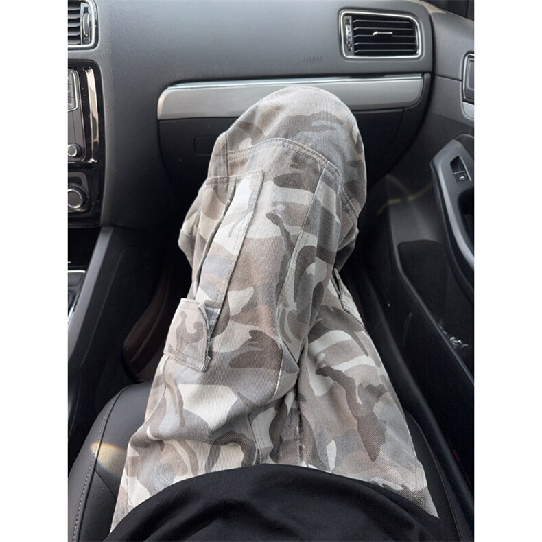 B221美式ins高街暗黑宽松直筒工装迷彩牛仔裤LK25465-特P50控88,男装牛仔裤,电商B221