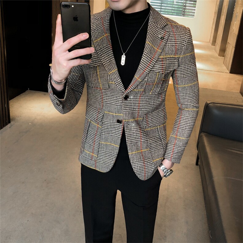 秋冬夹克西装单西修身休闲男士西服A236-XZ-193-P130,男装夹克,电商A236