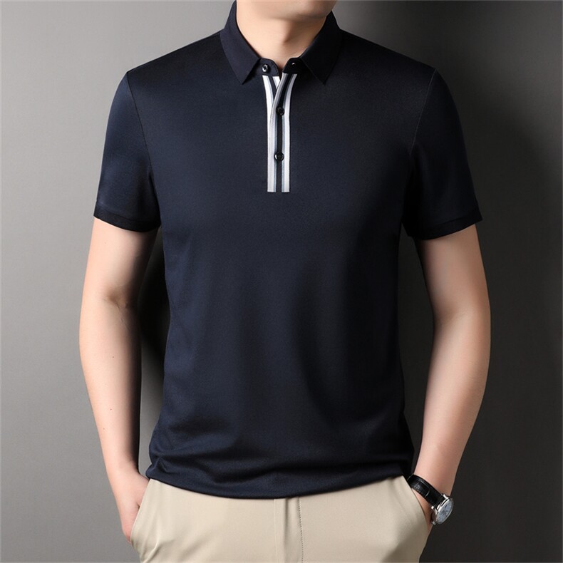 夏季新品休闲百搭宽松潮流翻领透气上衣男士短袖运动服HXF725-P80,男装Polo衫,星座1105-3