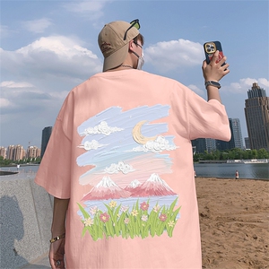 ！纯棉重磅220克 夏季男士印花短袖T恤QT707-T233-P25图片