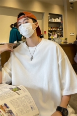 T8067/P20夏季新透气弹力短袖T恤男潮纯色宽松半袖上衣大码男，男装T恤，电商A141