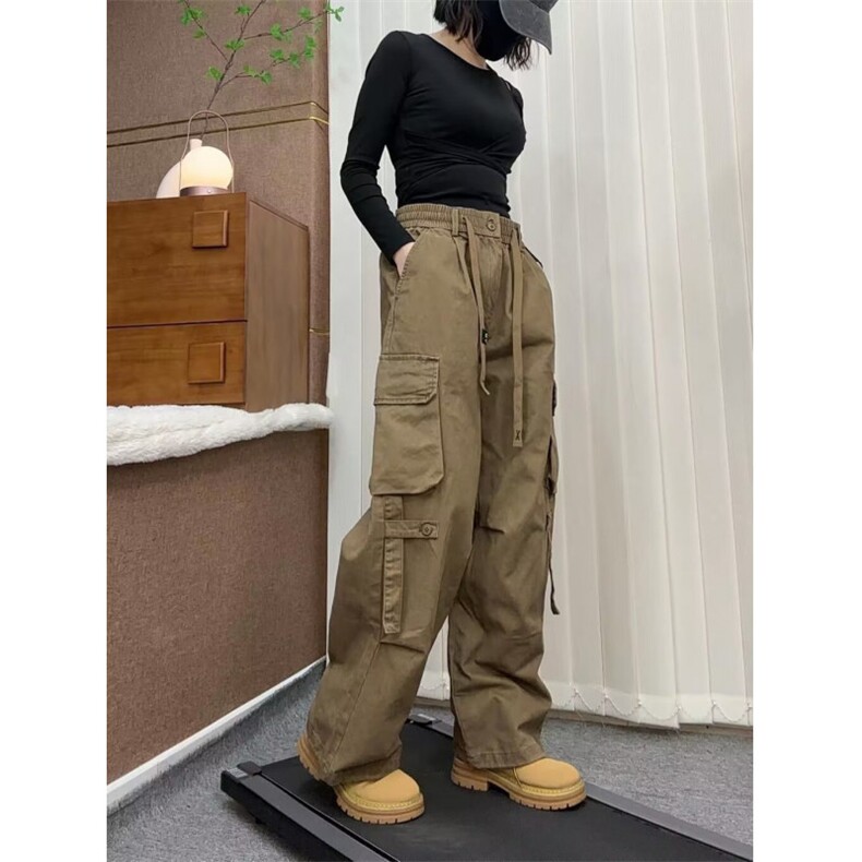 男士复古重磅街头直筒工装裤透气弯刀痞帅风百搭休闲裤W154P58,男装工装外套,星座1112-1
