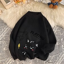 M18129-P45 加绒款-P65半高领毛衣男士大码针织衫男毛线衣男图片