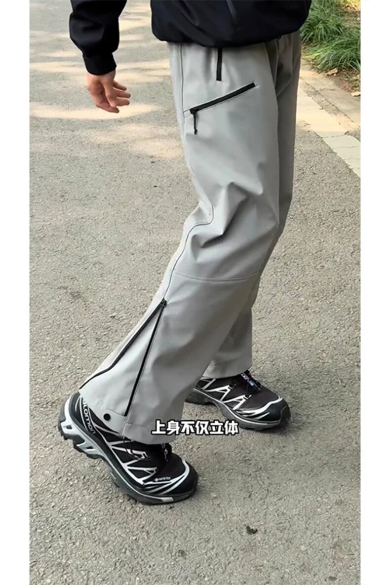 (网图慎用）特批P60无差价户外徒步防泼水拉链微喇冲锋裤男K5975,男装休闲裤,电商A001