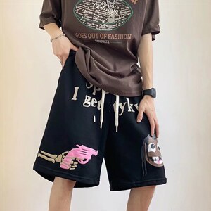 高街嘻哈美式街头短裤男女款夏季潮牌运动五分卫裤DK01019-P33图片