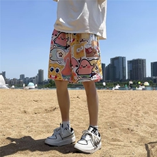 运动短裤男情侣款沙滩裤休闲宽松阔腿裤五分裤夏季大裤衩DK5518，男装牛仔裤，星座1116A-1（原606A）