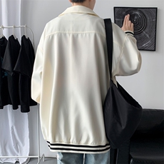 棒球服男宽松大码印花外套春秋季韩版潮流ins休闲夹克J6017P80，男装夹克，电商A157