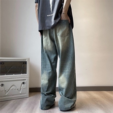 2024新款水洗做旧牛仔裤男秋季美式复古潮牌休闲工装裤K7391-P40，男装牛仔裤，星座512-3