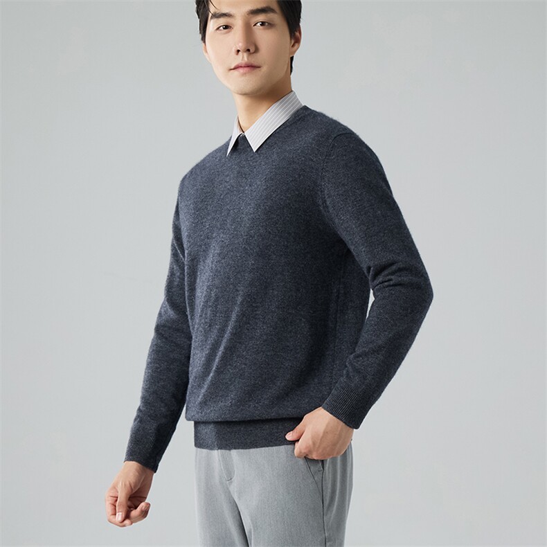 2025秋季新款羊绒衫女100山羊绒高级纯色百搭针织衫简约立领套衫，男装羊绒套衫，尚亿羊绒