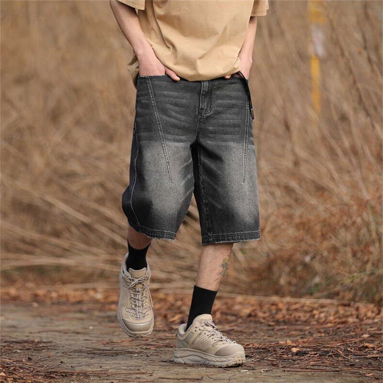 903-NB10-特P53 S-XXL 品感设计复古牛仔短裤 七分裤！3图片