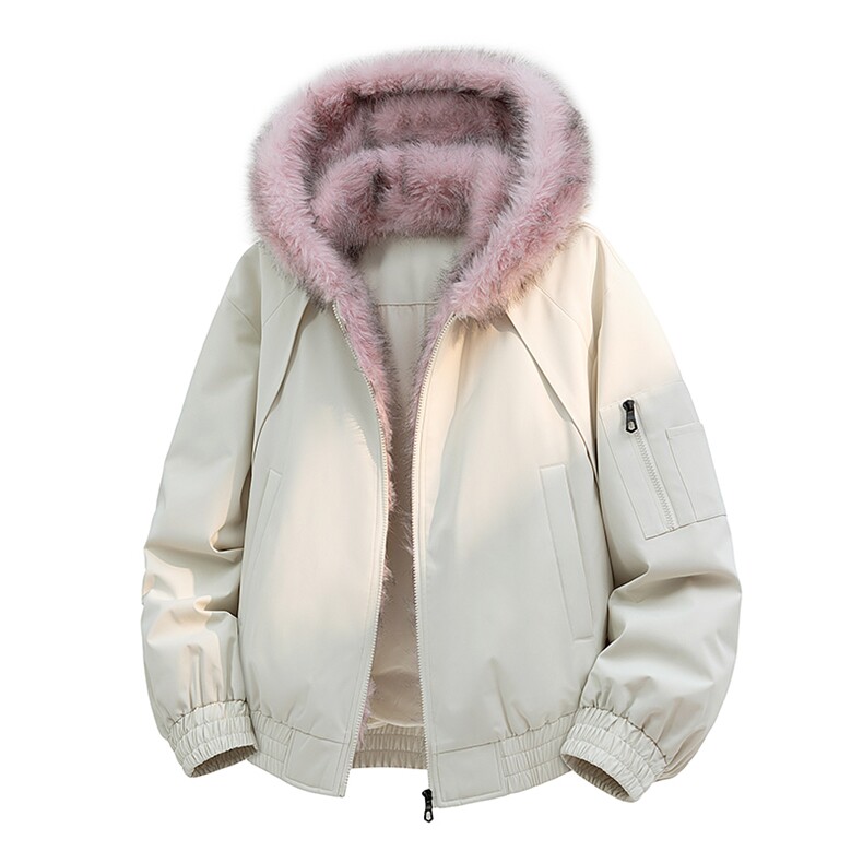 潮牌高街连帽座山雕羽绒服加绒保暖毛领男外套XZ309Y95718P235，男装羽绒服，星座309（原A406）