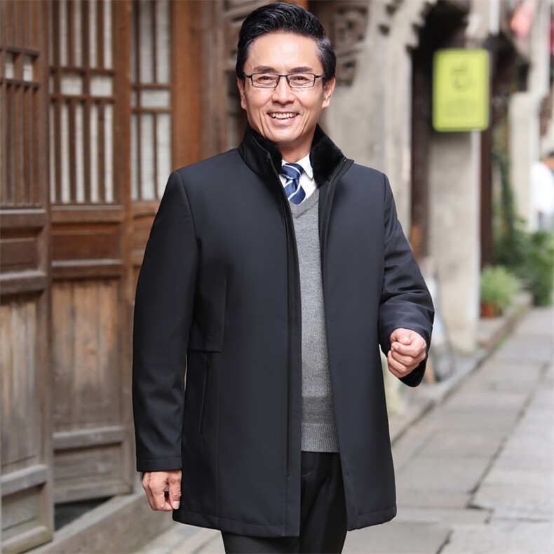 8907/主推! 可脱内胆可脱真毛!羽绒服男爸爸中长款90绒外套图片 8907/主推! 可脱内胆可脱真毛!羽绒服男爸爸中长款90绒外套图片