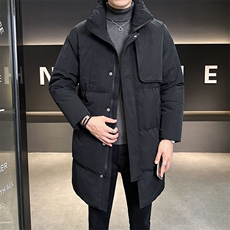 标50白鸭绒2024新款羽绒服男士中长款外套B240-23899-P295，男装羽绒服，电商B240