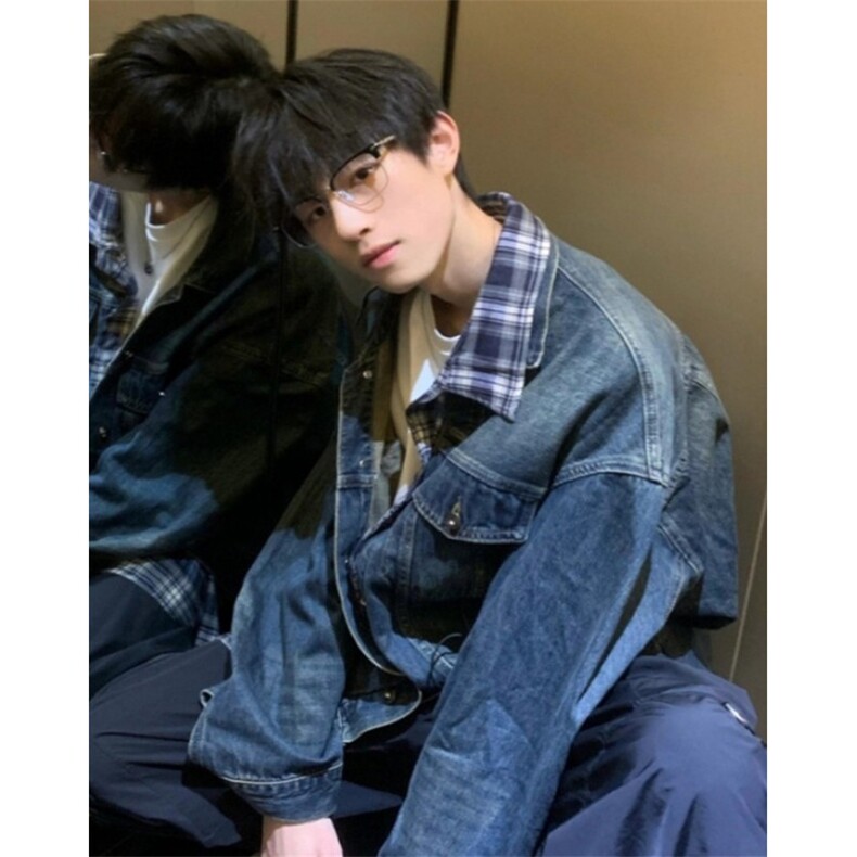 春秋假两件牛仔夹克男士高街宽松水洗外套男时尚上衣JK8624，男装工装外套，星座1116A（原606A-3）