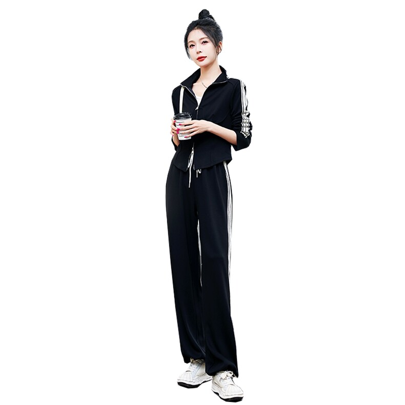 时尚春季新款休闲两件套显瘦百搭宽松运动套装,女装套装/套裙,艾尚靓装