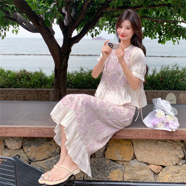 现货2D078-T2042-P175K258重工绣花两件套轻风,女装套装/套裙,2D078