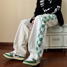 vibe国潮oversize裤子男小众设计感高级原创美式高街ins潮休闲裤，男装休闲裤，电商B221