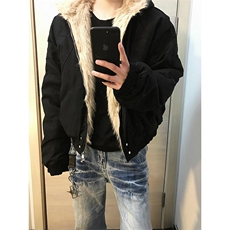 网图加绒加厚美式座山雕棉服男女秋冬宽松休闲棉衣-A2347P120，男装棉衣，电商B241