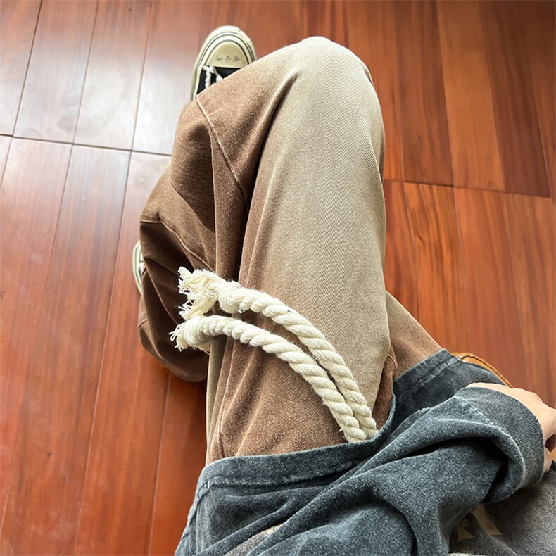 麻绳复古牛仔裤男直筒B342-NK7001-P50控68,男装牛仔裤,电商B342