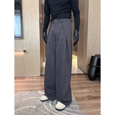 JY740-P75松阔腿裤显瘦直筒针织羊绒裤网图，男装休闲裤，星座1501-3