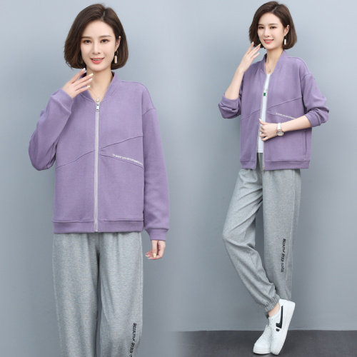 品牌专柜款春秋新款韩版复古时髦大码休闲，女装运动套装，涵誉