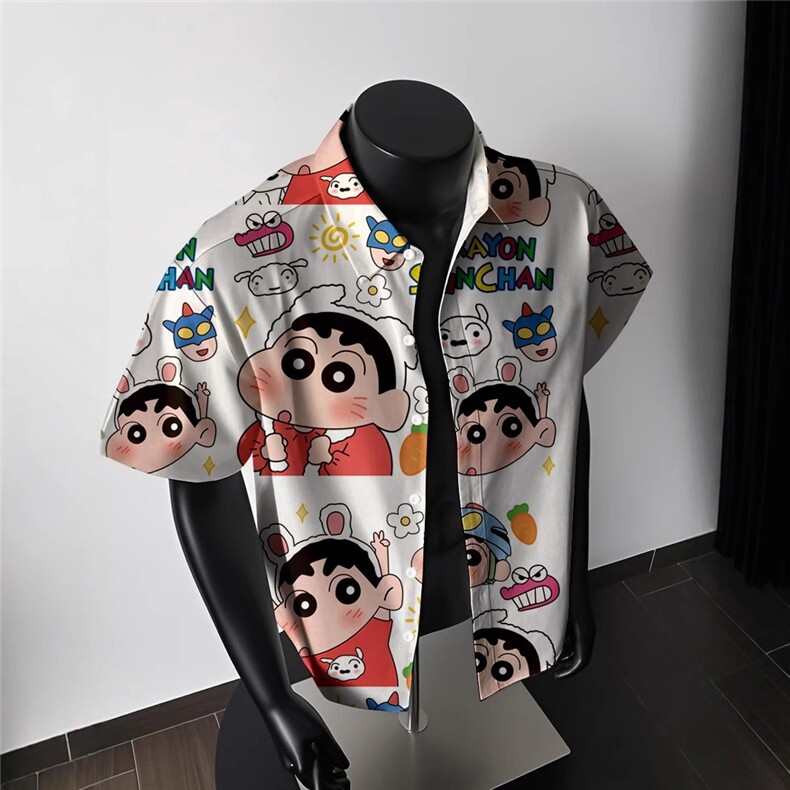 日系复古vintage花衬衫短袖泰式夏威夷海边高级感小众宽松衬衣男,男装T恤,星座506A