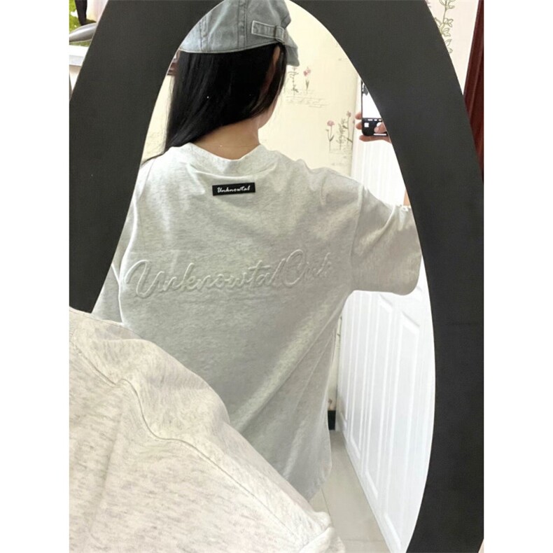 H0952-P35凹凸钢印+胶标220克纯棉+包边螺纹领短袖T恤男女同款,女装T恤,星座617A-2