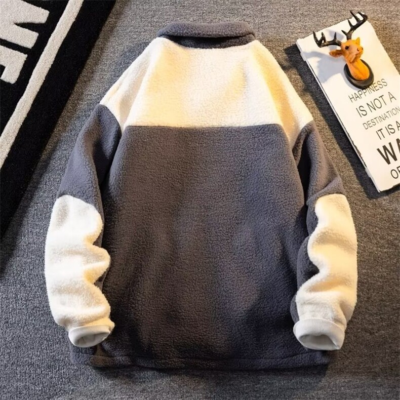 羊羔绒棉衣外套男士冬季2025新款加绒加厚羊羔毛棉服潮流冬装棉袄,男装棉衣,星座1013-1