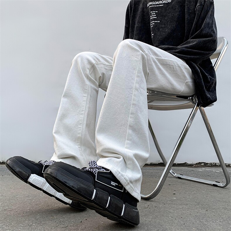 B221美式ins高街小众百搭修身弹力微喇牛仔裤LK23010-P60控78,男装牛仔裤,电商B221