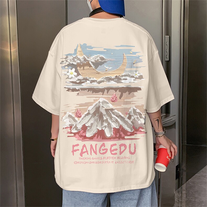 ！纯棉重磅220克夏季男士印花短袖T恤QT707-T211-P25,男装T恤,星座617B