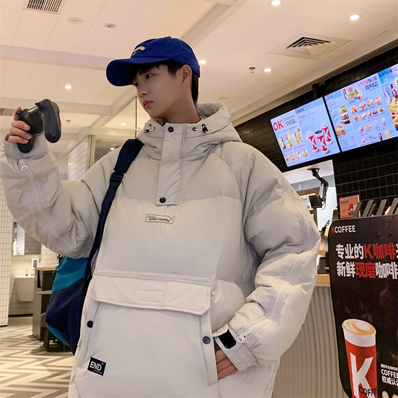 冬季加厚羽绒服套头男士羽绒衣外套新款潮流字母A266-YR04-P200，男装羽绒服，电商A266