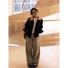 美式复古翻领牛仔外套男女2026新款设计感小众工装短款夹克上衣，男装工装外套，星座601-1