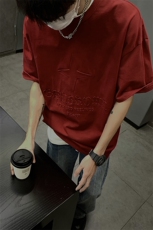 港风钢印多色大码短袖T恤男DT77781P28块特价控55：供抖音视频，男装T恤，星座227-7