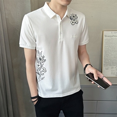 男装Polo衫翻领短袖印花透气2025新款短袖t恤C317-1859-P55，男装Polo衫，电商C317
