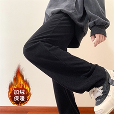 加绒秋款垂感休闲裤宽松直筒裤灯芯绒拖地裤，男装卫衣，星座310A-4