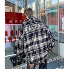 F138-P552024春季新款潮牌格子工装夹克男高级感千鸟格外套现货，男装夹克，星座512-6