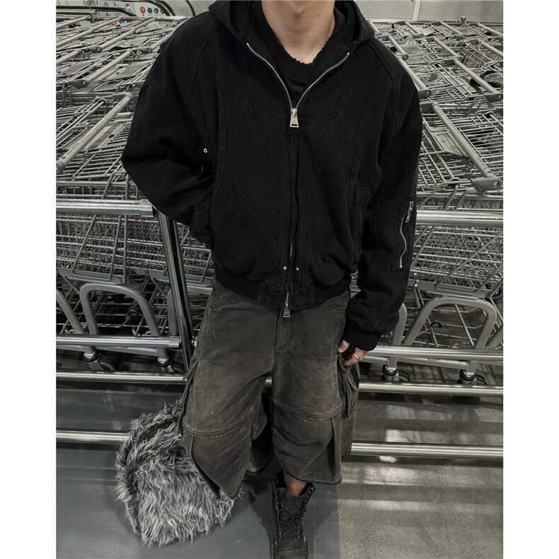 网图短款麂皮绒夹克秋季时尚外套1209-1-JK28-P118，男装夹克，星座1209-1