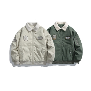 2025冬季新款男装日系潮牌纯色宽松休闲棉服加厚外套MY386-F172图片
