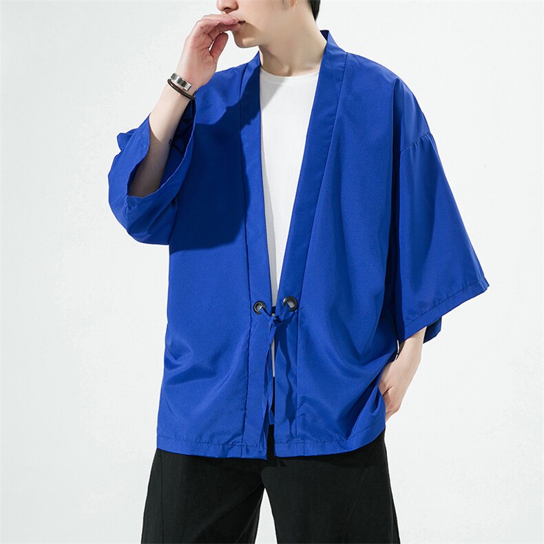 2023日系潮流简约夏季设计感高街防晒服情侣七分袖风衣潮111特p25,男装防晒衣,星座815（原A203）