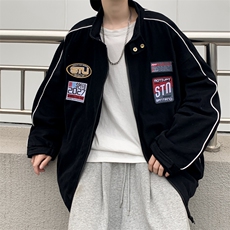 秋季新款社会小伙潮男贴标皮衣夹克外套JK106-P65，男装夹克，星座308B-1