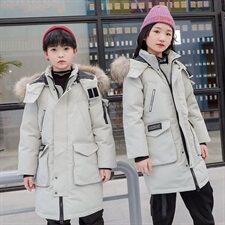 2020电商B247冬季新款情侣款中长款加厚保暖抗寒帅气儿童896-P200，男装羽绒服，电商B247