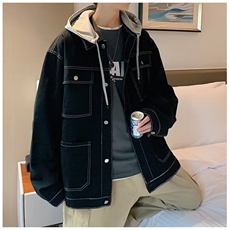 JY384-P66牛仔外套男生套装高级感痞帅牛仔，男装工装外套，星座1501-3