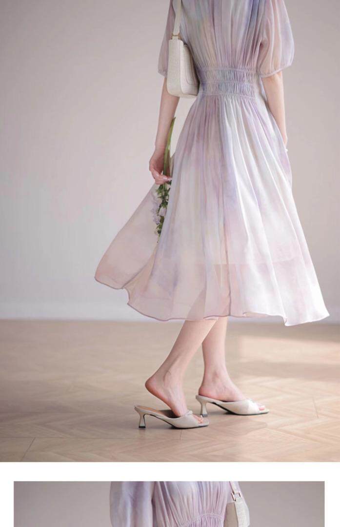 雪纺连衣裙，女装连衣裙，迪蔓君翔