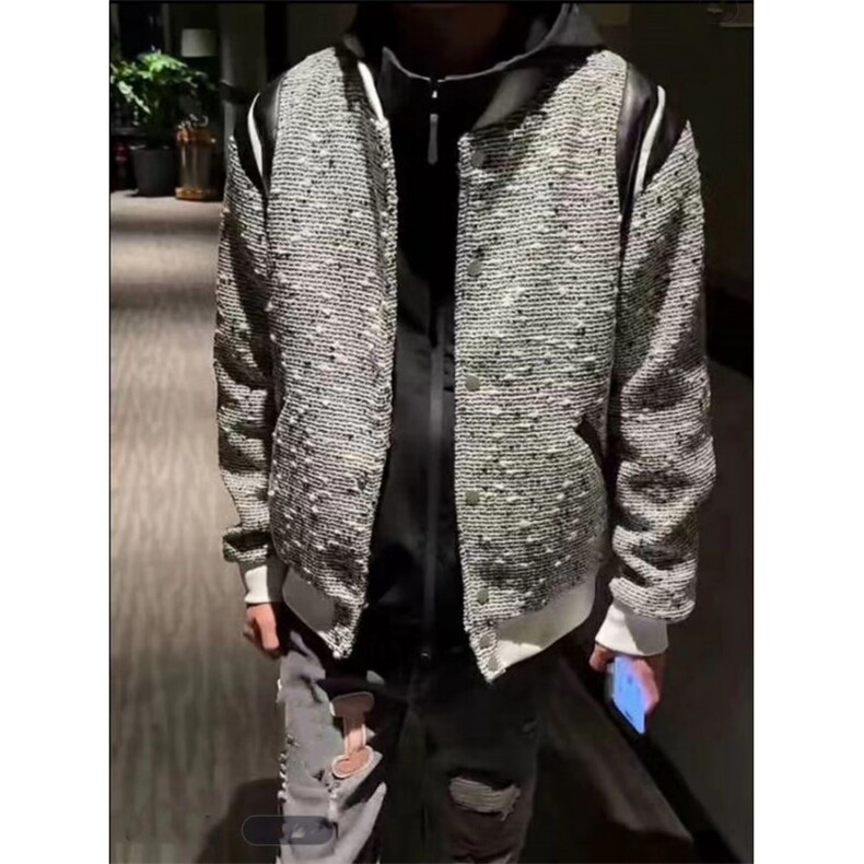 网红新款设计宽松情侣男女美式情侣覆古撞色小香风棒球服外套,女装短外套,星座601-1