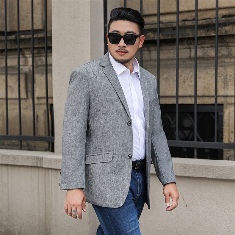 Xl-8XL春装新款男士休闲西服胖子西装上衣外套加肥大码1918款，男装西服，星座802