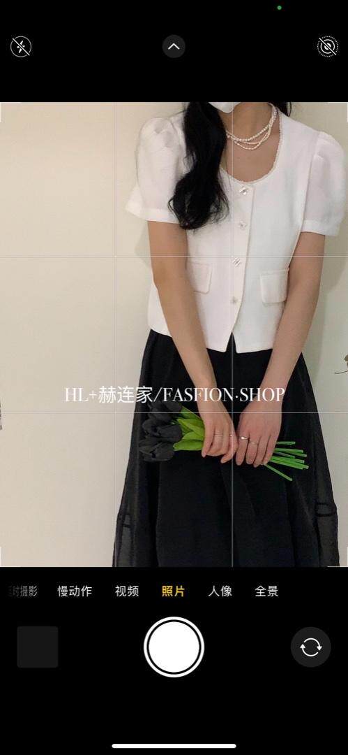 2022夏季新款短袖小香开衫外套，其它，HL+