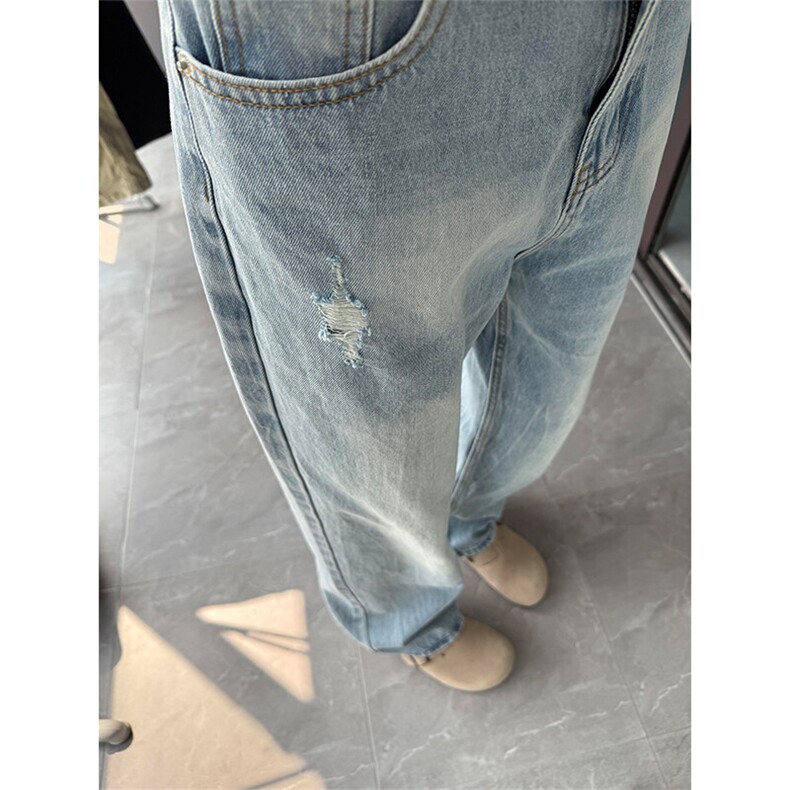 【高质量档口现货特45量大可谈】男破洞裂纹牛仔裤XZ610A-N33025,男装牛仔裤,星座610A