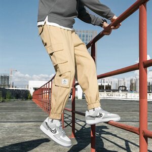 2021春秋季新款休闲裤男韩版宽松小脚裤九分裤纯棉工装裤DS885T图片